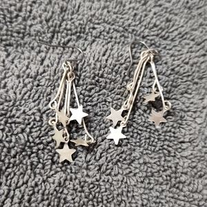 Star silver danglers